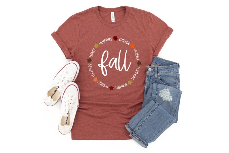 Fall Shirt, Fall Friends Football Pumpkins Bonfires Hoodies Leggings Leaves Memories Tshirt, Fall Words, Fall Lover, Fall Obsessed image 5