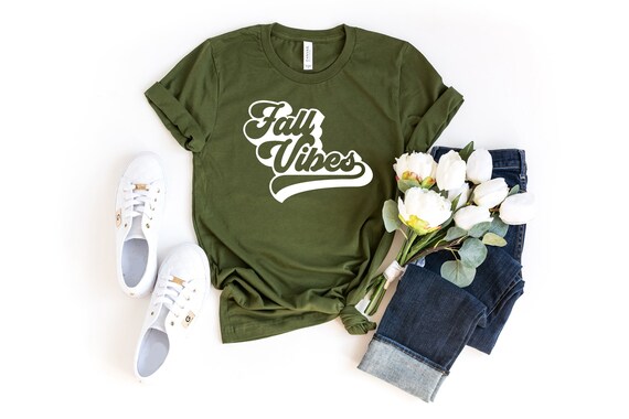 Fall Shirts For Women, Retro Fall Vibes T-shirt, Cute Fall Tee, Fall Season Shirt, Pumpkin Spice Lover Shirt, Cute Autumn Fall Tee