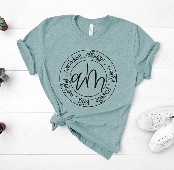 I am Enough Shirt,Inspirational Shirt,I am Worthy,Personal Growth,Mom Shirt,Motivational Shirts for Women,Growth Shirt,Unisex Fit,RISE Shirt
