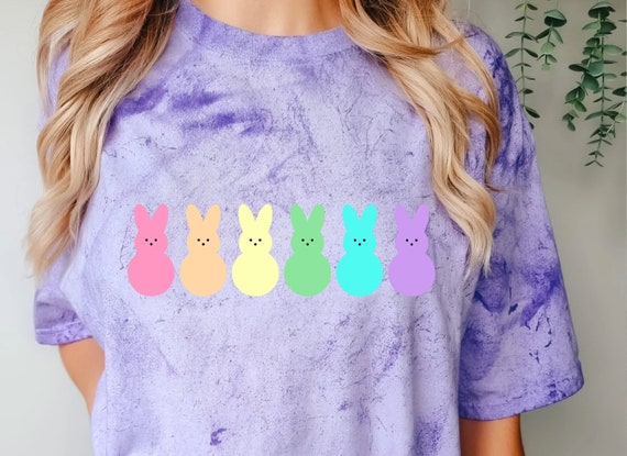 Easter Bunny Peeps Shirt, Cute Easter Shirt, Easter Rabbit T-Shirt, Happy Easter T-shirt, Pastel Bunnies, Peeps Shirt, Easter Peeps Tee