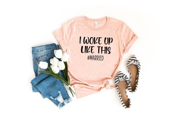 Honeymoon Shirt, I Woke Up Like This Married, Newlywed Shirt, Just Married Shirt, Honeymoon Vacation Shirt, Gift for Bride and Groom UNISEX