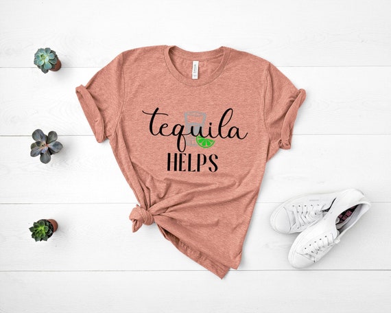 Tequila Helps Shirt,Country Music Shirt,Country Concert T-shirt,Country Girl Tee,Girls Country Music Shirt Womens Shirts,Adult Drinking Tee