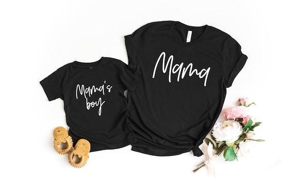 Mommy and Me Shirt, Mama and Mamas Boy Matching, Mama and Mini Tees, Unisex Mother Child Set, Momma Kid Top, Mama Son Outfit, Gift For Mom