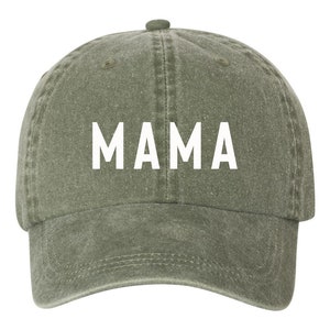 Mama Hat, Mommy Hat, Adjustable Hat, Mama Baseball Hat, Mothers Day Gift for Mom, Hats for Mom, Mom Christmas Gifts, Pigment Dyed