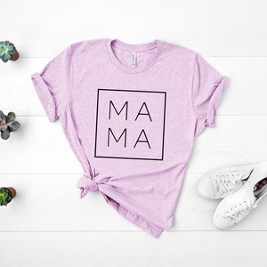 Mama Shirt, Mama Square, Mom Shirts, Momlife Shirt, Mom Life Shirt, Shirts for Moms, Mothers Day Gift, Cool Mom Shirts, Shirts for Moms Heather Prism Lilac