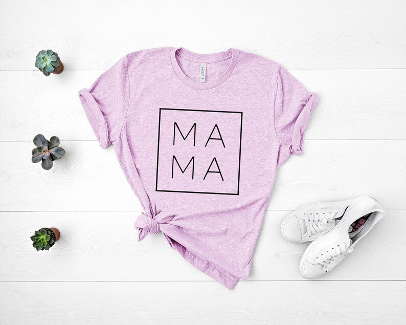 Mama Shirt, Mama Square, Mom Shirts, Momlife Shirt, Mom Life Shirt, Shirts for Moms, Mothers Day Gift, Cool Mom Shirts, Shirts for Moms Heather Prism Lilac