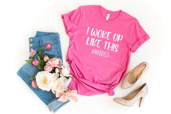 I Woke Up Like This Shirt, #Married, Honeymoon shirt, Just Married Shirt, Mrs. Shirt, Newlywed Shirt,