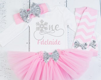 Winter Onederland Outfit Girl Winter First Birthday Outfit Snowflake Birthday Outfit Winter Wonderland Birthday Winter 1st Birthday Outfit