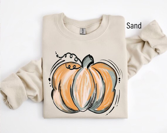 Watercolor Pumpkin Shirt, Colorful Pumpkin Sweatshirt, Colorful Pumpkin Shirt, Watercolor Pumpkin, Autumn Shirt, Cute Pumpkin Sweatshirt