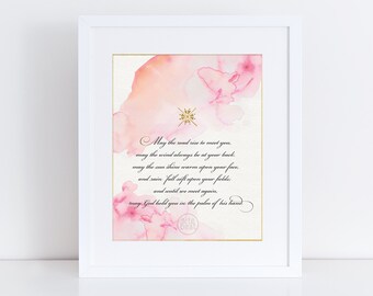 Irish Wedding Blessing Celtic Art Wall Decor For Bedroom Etsy