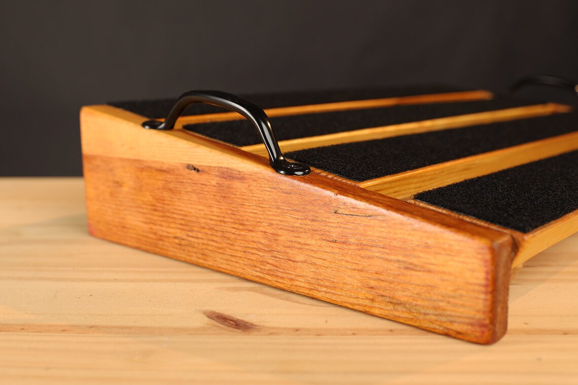 Handmade 24 Pedalboard Reclaimed Wood Guitar Effects Pedal Board Velcro