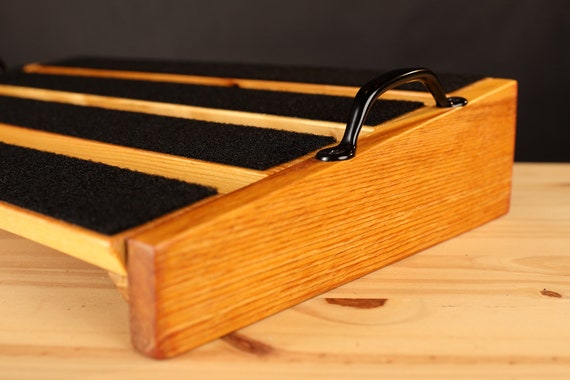 Handmade 24 Pedalboard Reclaimed Wood Guitar Effects Pedal Board Velcro  Handles 