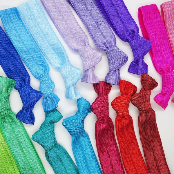 Corbatas para el cabello, 89 COLORES PERSONALIZADOS, Pick n Mix, elige tu color, FOE, Corbatas elásticas para el cabello, diadema, soportes para cola de caballo, pulseras, pulseras de cinta