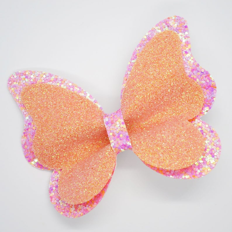Glitter butterfly clips butterfly hair clip glitter Etsy