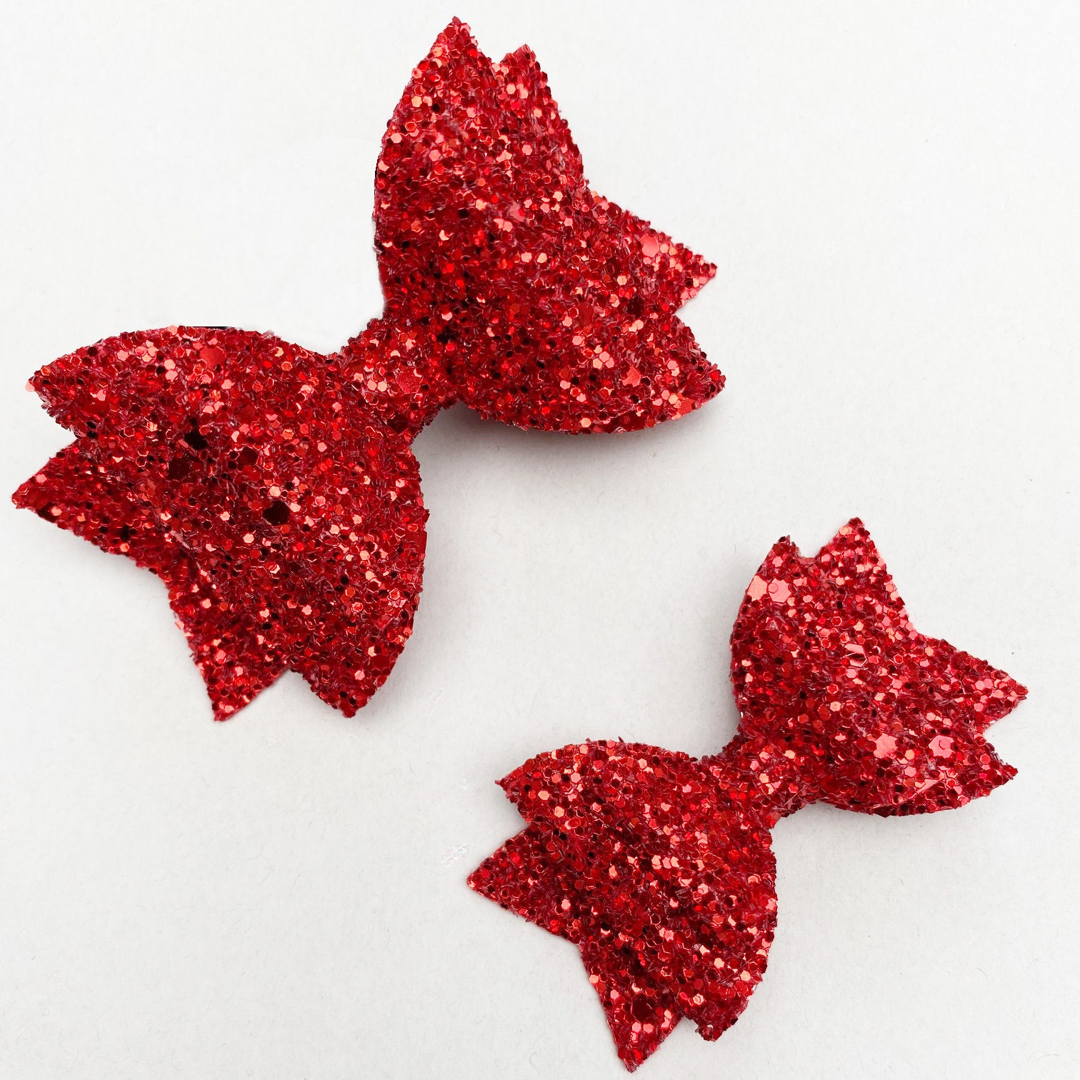 Red Hair Bow Christmas Bow Glitter Hair Clip Baby Headband Etsy Singapore