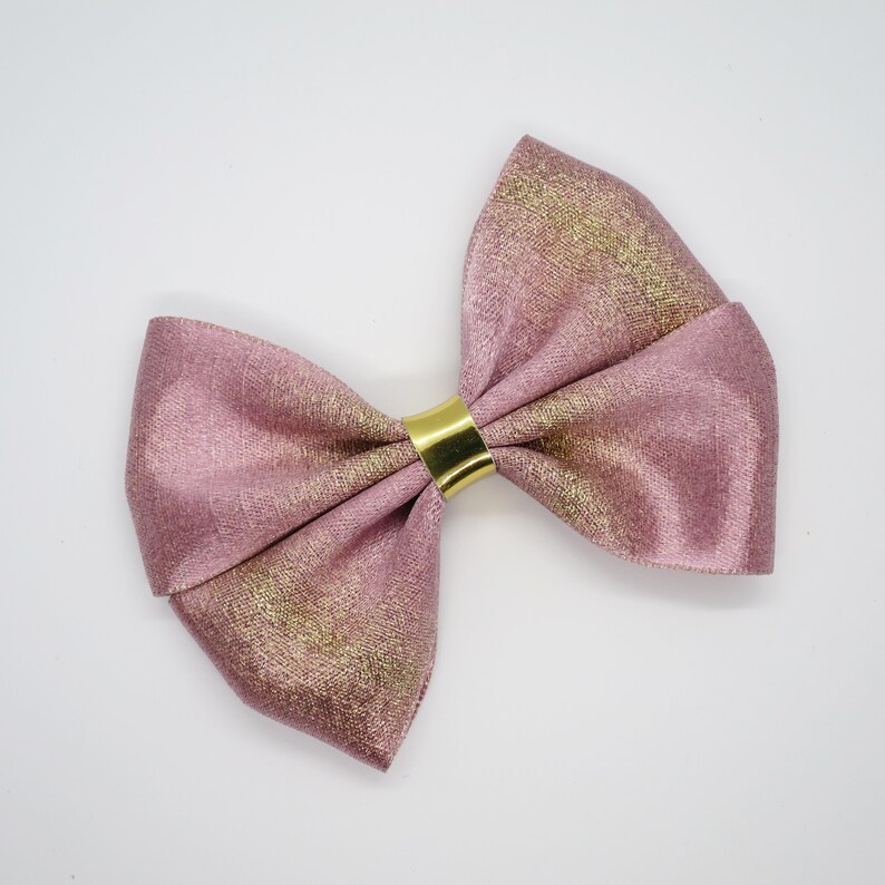 Gold hair bow Glitter hair bow baby headband large hair slide metallic hair clip Ribbon hair band christmas bobble sparkly hair bow