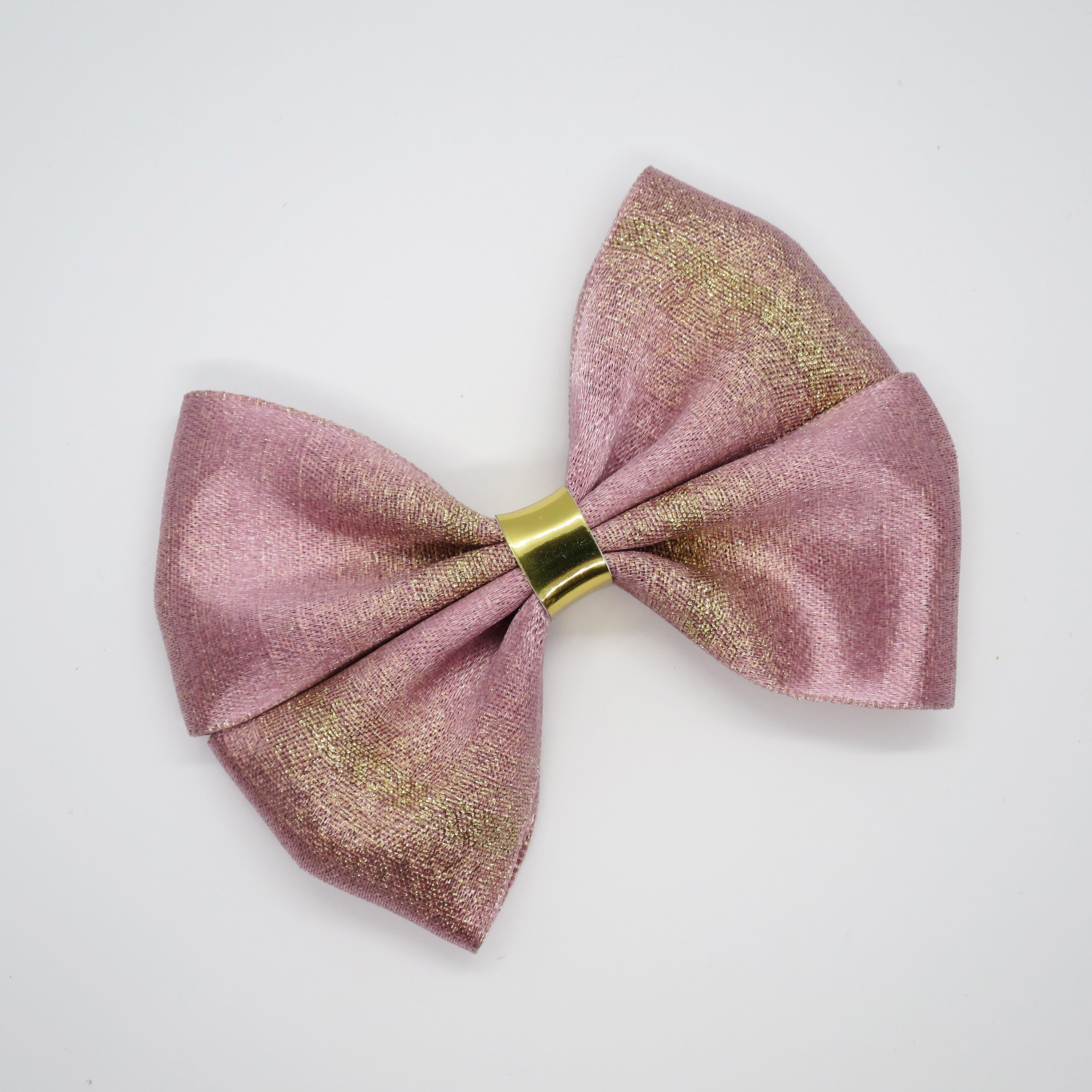 Gold Satin Hairband With Glitter Bow – Adjustable, Handmade, Perfect For Weddings, Parties, Special Occasions