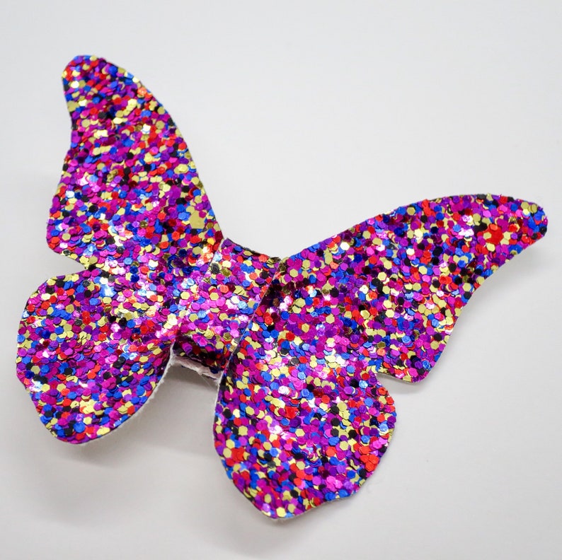 Glitter butterfly clips butterfly hair clip glitter Etsy