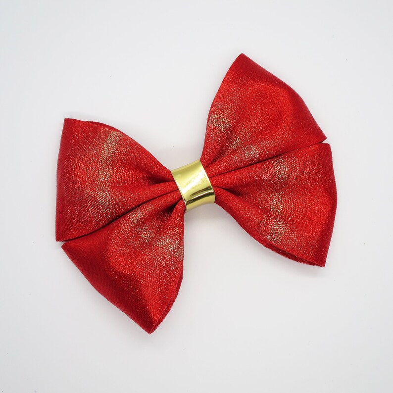 Gold hair bow Glitter hair bow baby headband large hair slide metallic hair clip Ribbon hair band christmas bobble sparkly hair bow