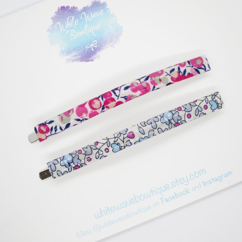 Thick hair bobby pin Liberty Hair clips fabric hair slide clips for adults Large hair grip resin hair clip Flower clip floral clips