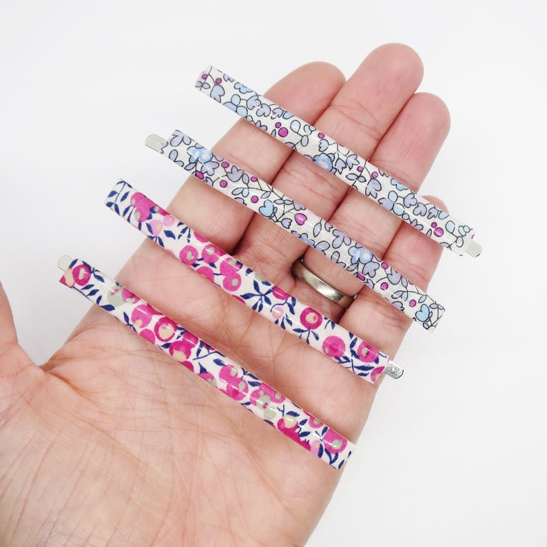Thick hair bobby pin Liberty Hair clips fabric hair slide clips for adults Large hair grip resin hair clip Flower clip floral clips