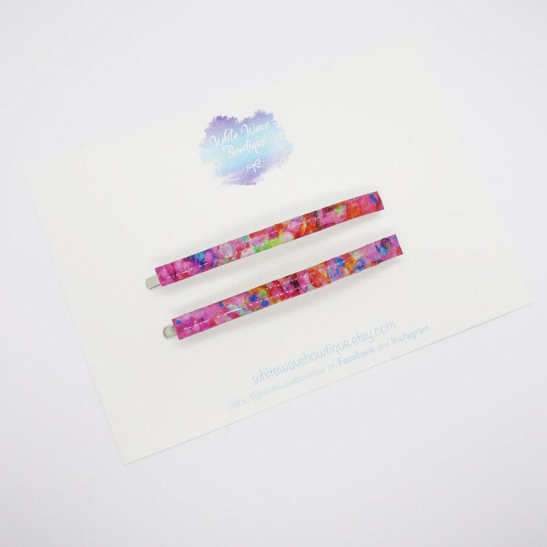 Thick hair bobby pin Tie dye Hair clips clips for adults fabric hair slide resin hair clip Pink hair clip Large hair grip