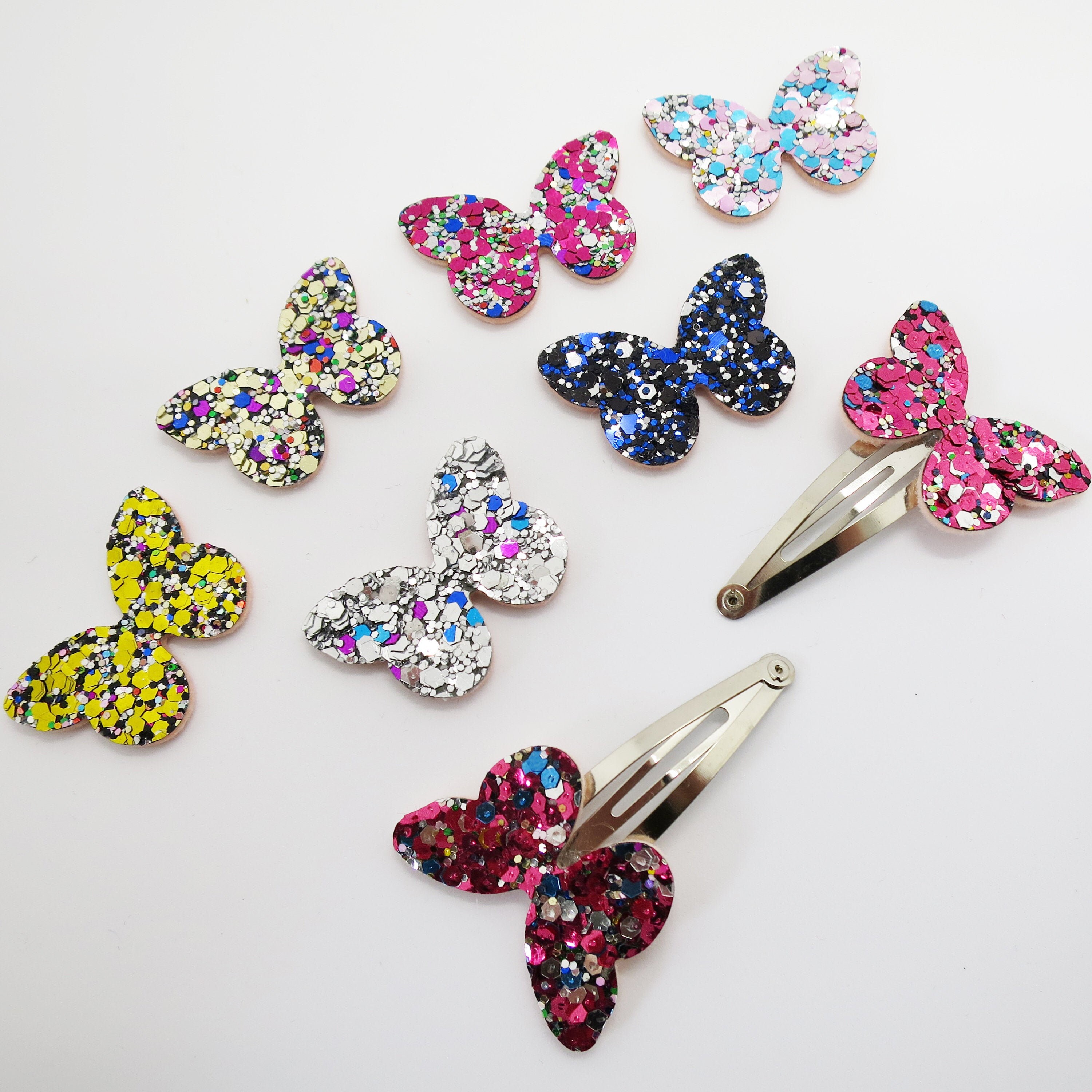Glitter butterfly clips butterfly hair clip glitter snap Etsy