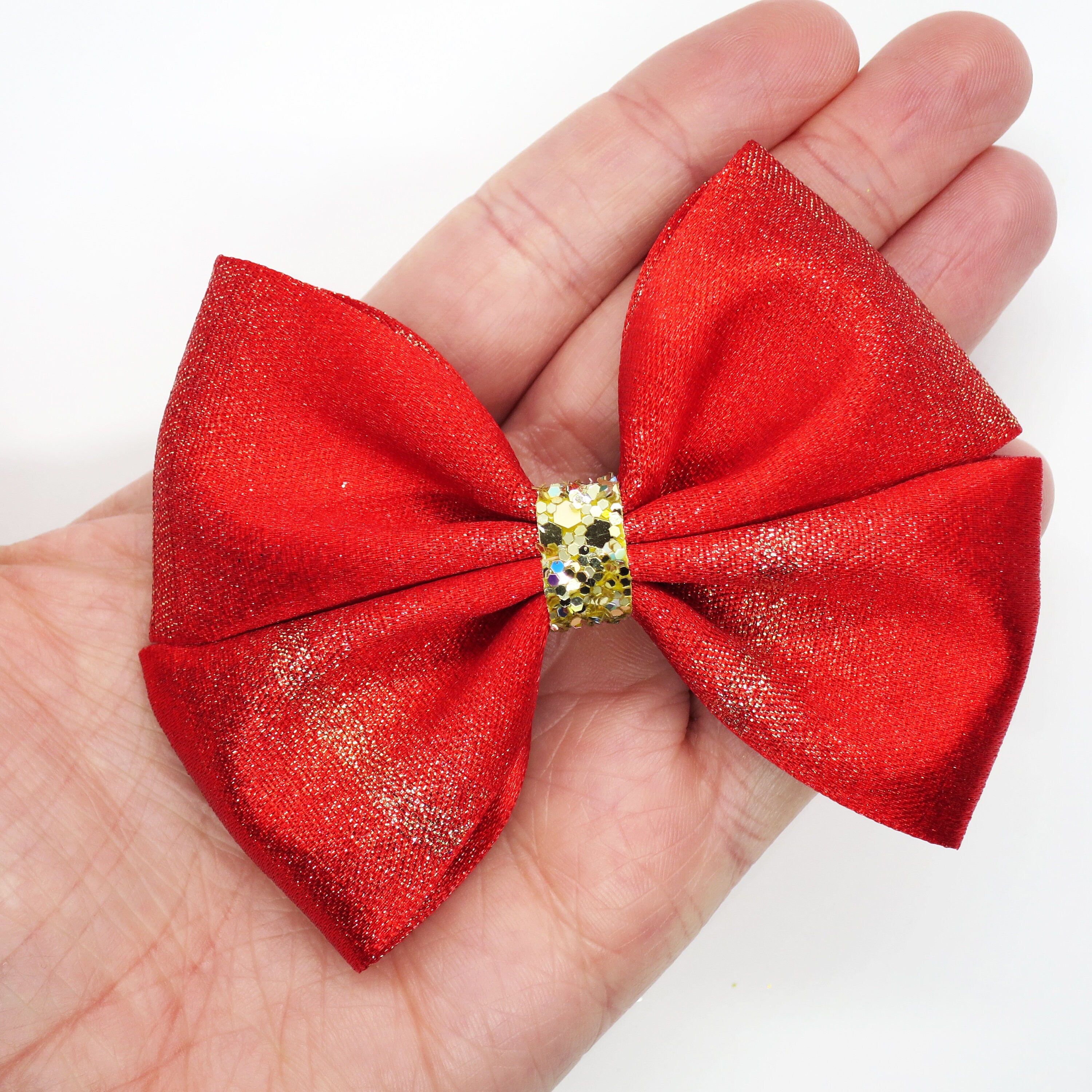 Glitter Hair Bow Mermaid Hair Clip Ribbon Hair Band School Etsy UK