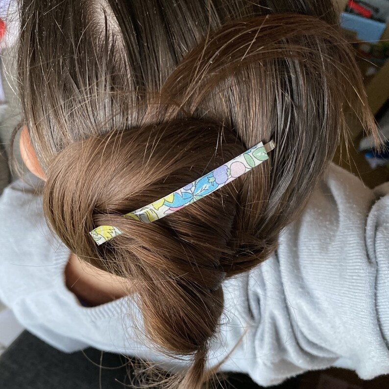 Thick hair bobby pin Liberty Hair clips fabric hair slide clips for adults Large hair grip resin hair clip Flower clip floral clips