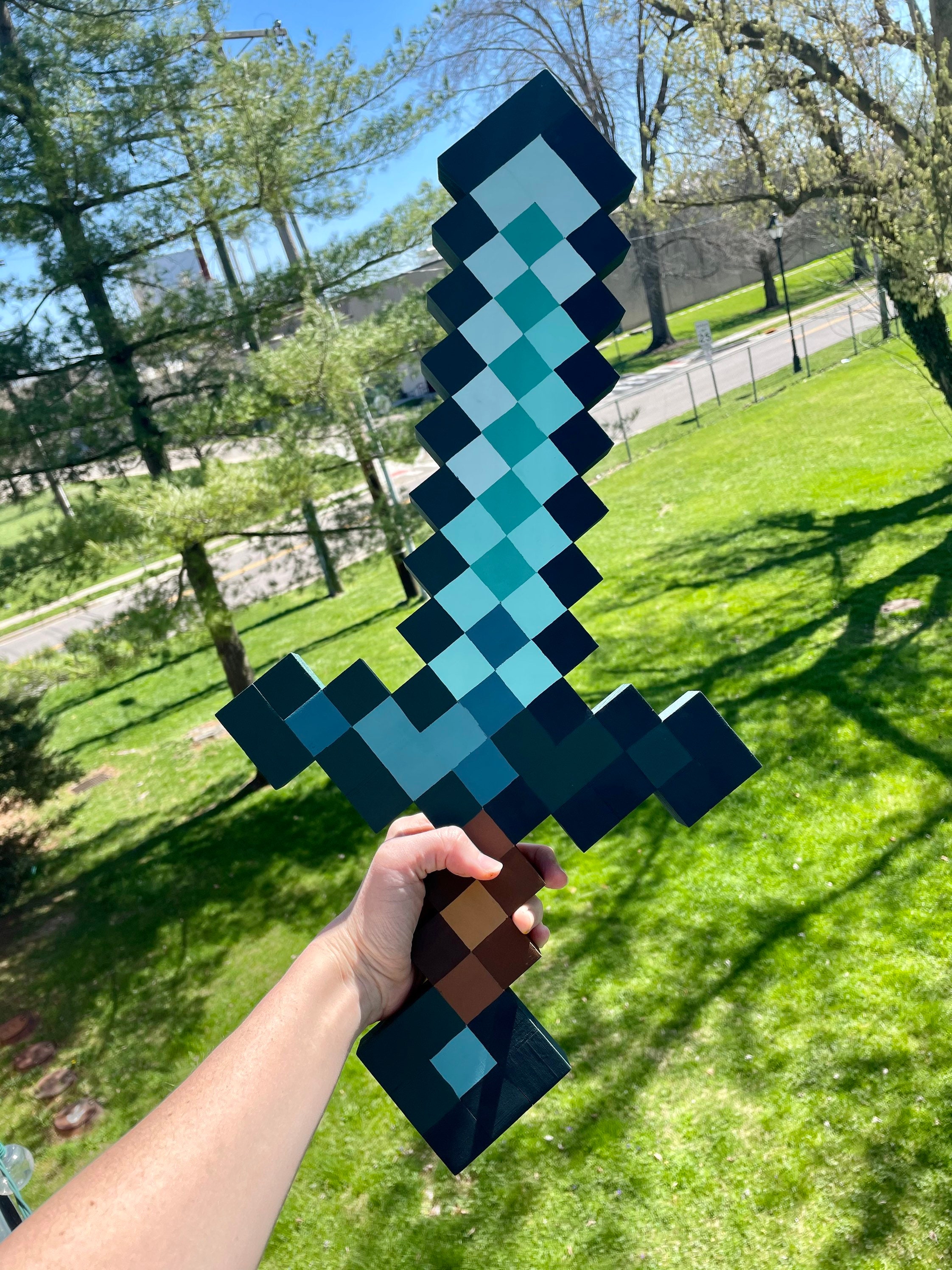Jumbo Minecraft Sword Wall Decor Etsy