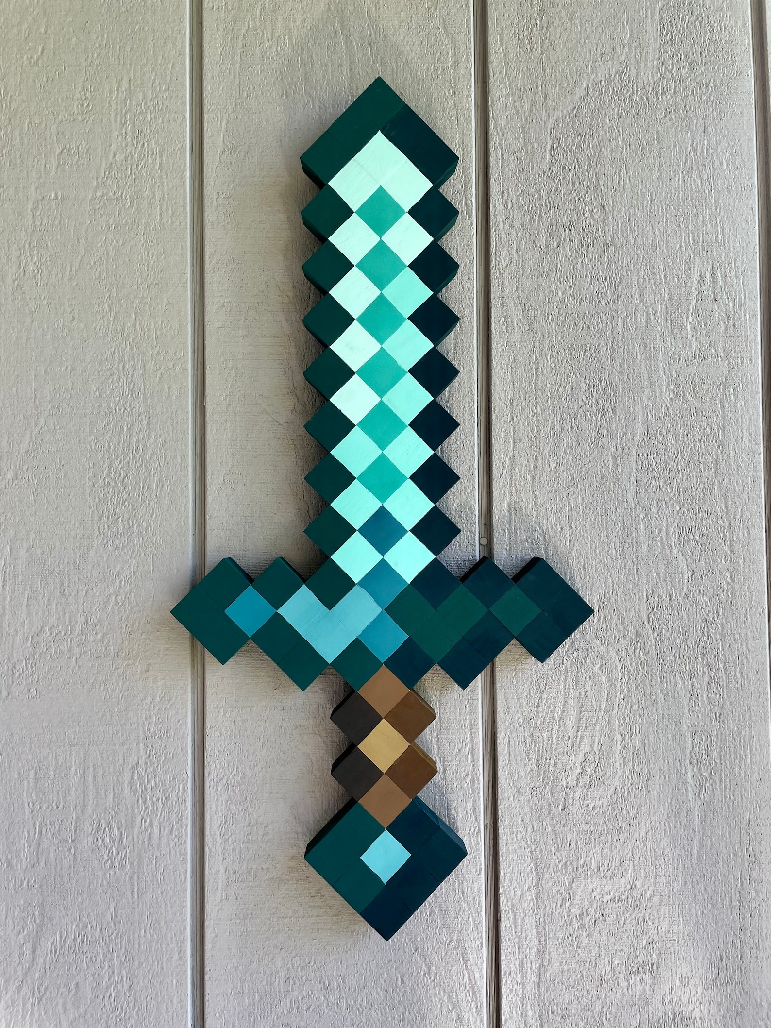 Jumbo Minecraft Sword Wall Decor Etsy
