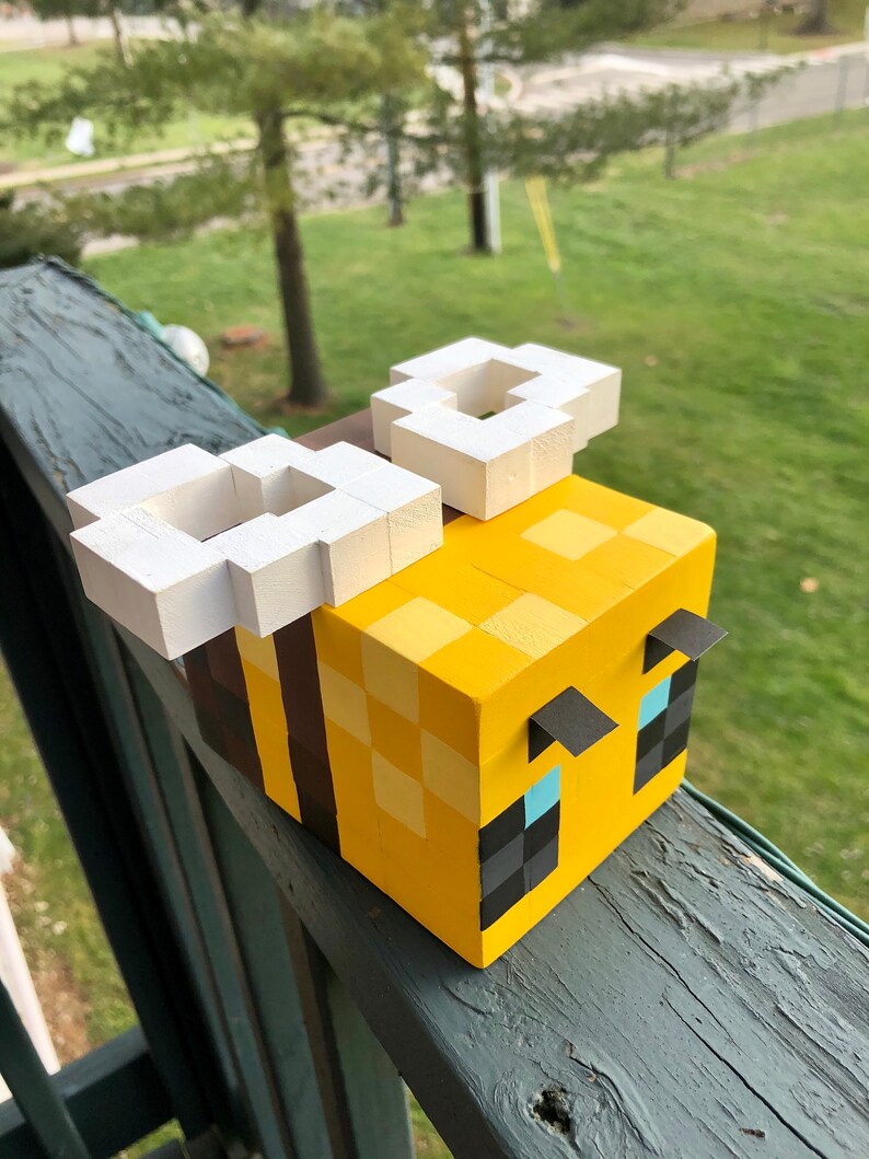 Baby Wooden Minecraft Bee Custom/original Colors Etsy