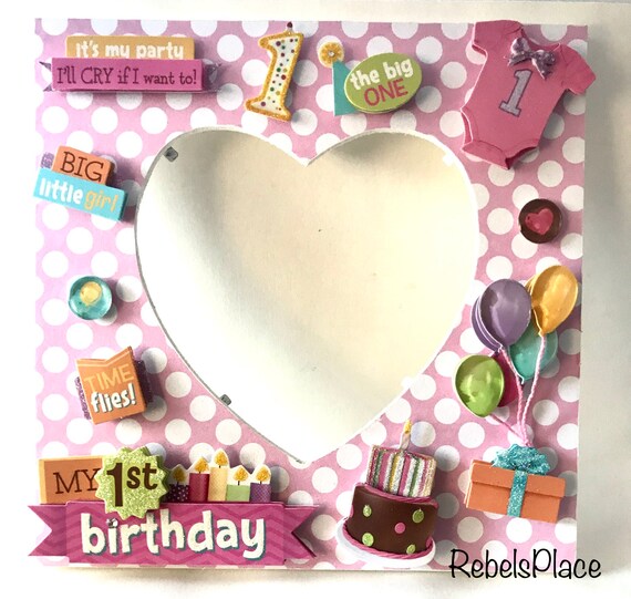 1st birthday frame girl