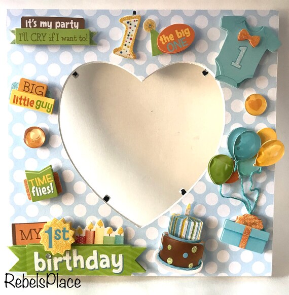 1st birthday frame boy