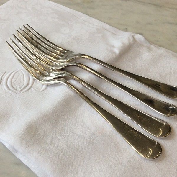 Side / Salad  Forks  Silver Plated 1940s  Four   (107062E)