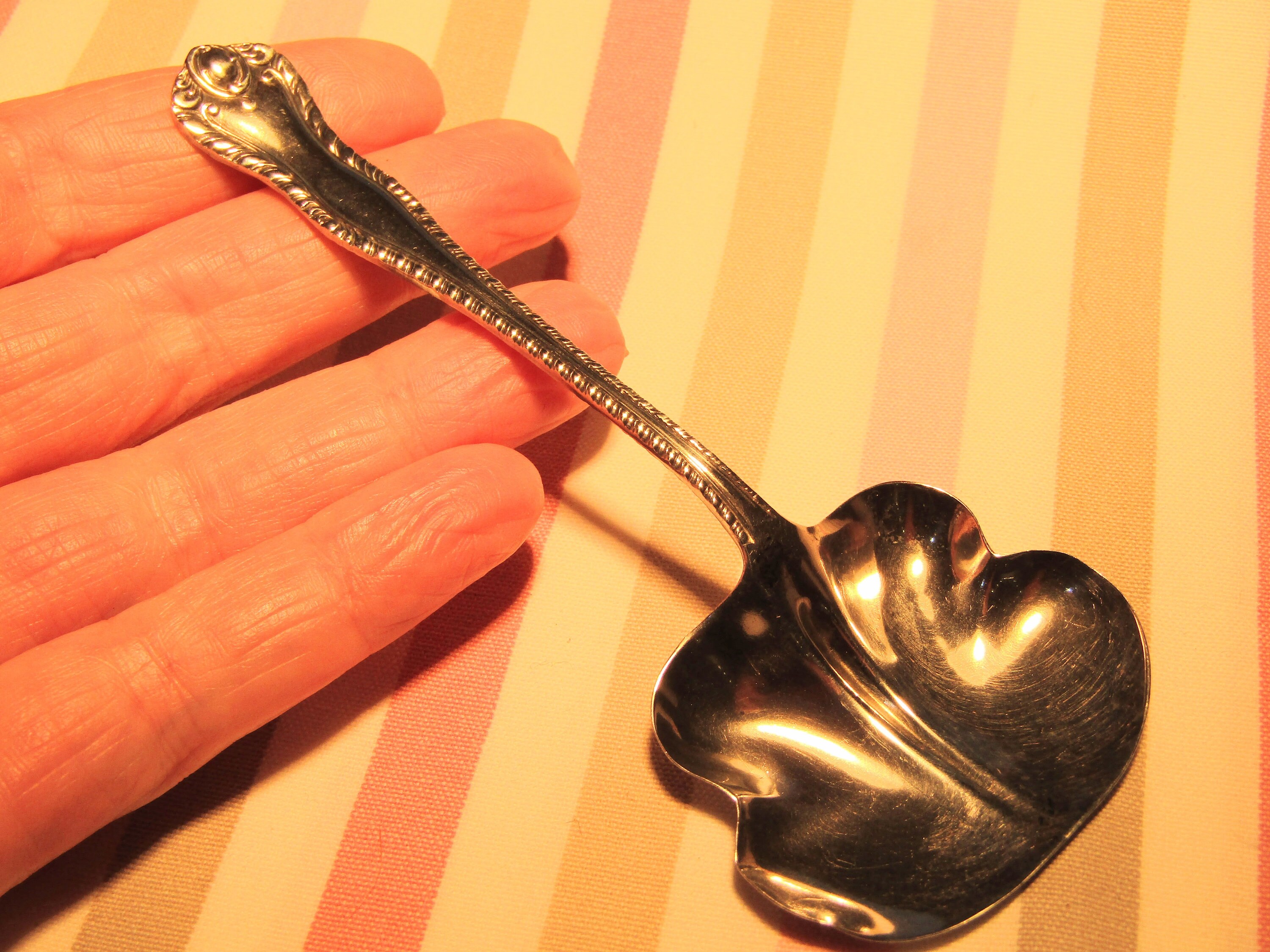 Tea Caddy Spoon English Sterling Silver Victorian 1898 Rat Tail
