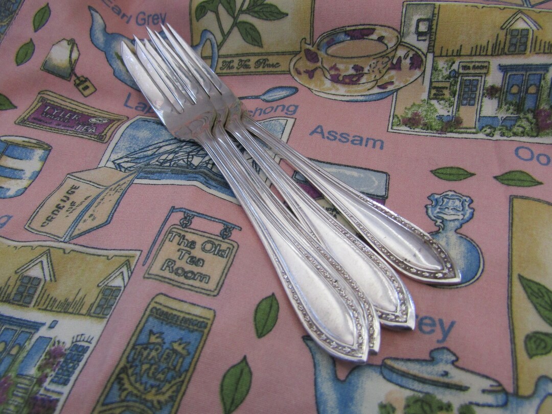 Cake Forks Silver Plated Four 1930s 107048E Etsy UK