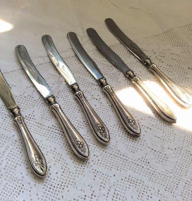 Butter Spreaders English Sterling Silver 1915 Set Six Etsy