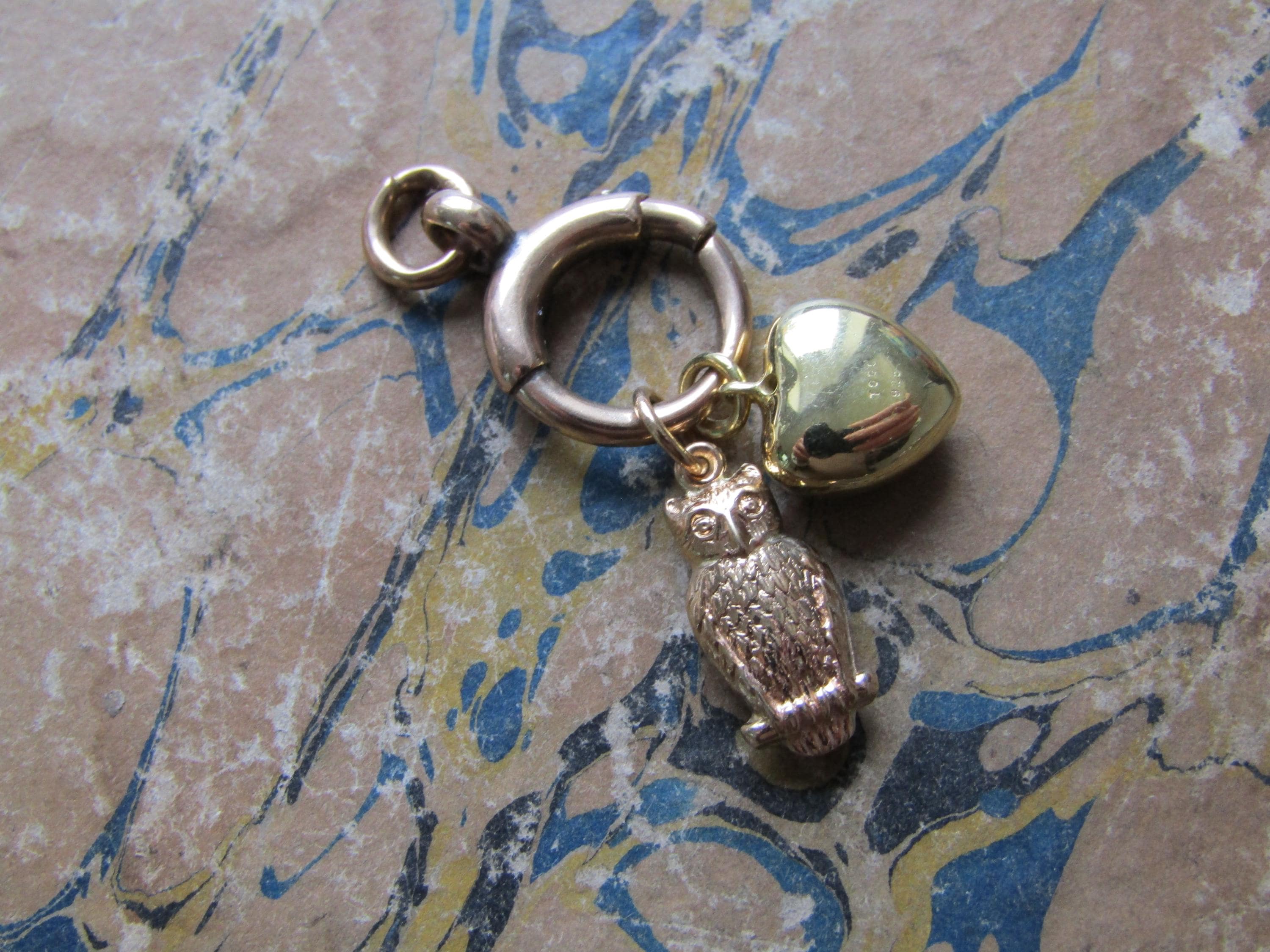 Charm / Pendant  9CT Gold Owl   (F3KE)