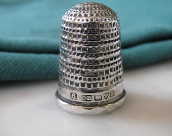 Thimble  Sterling Silver 925 Charles Horner Chester 1923 (MM-4E)