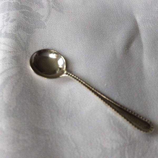 Salt Spoon Victorian   Silver Plated Bead Pattern  (105505E)