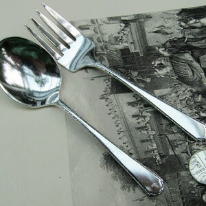 Jam Spoon & Small Serving Fork American Silver  (G2AE)