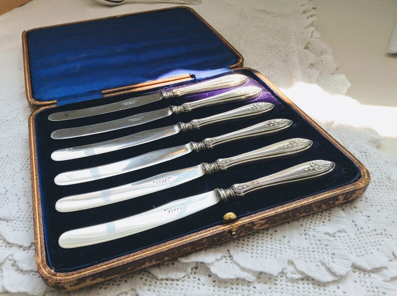 Butter Spreaders English Sterling Silver 1915 Set Six Etsy