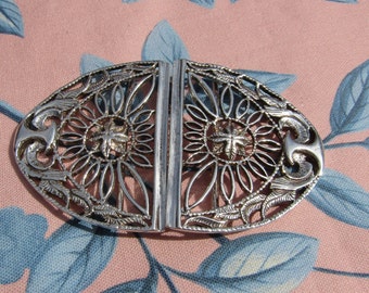 Fibbia in argento sterling 925 - Fibbia per cintura da infermiere 1990 (108277E)