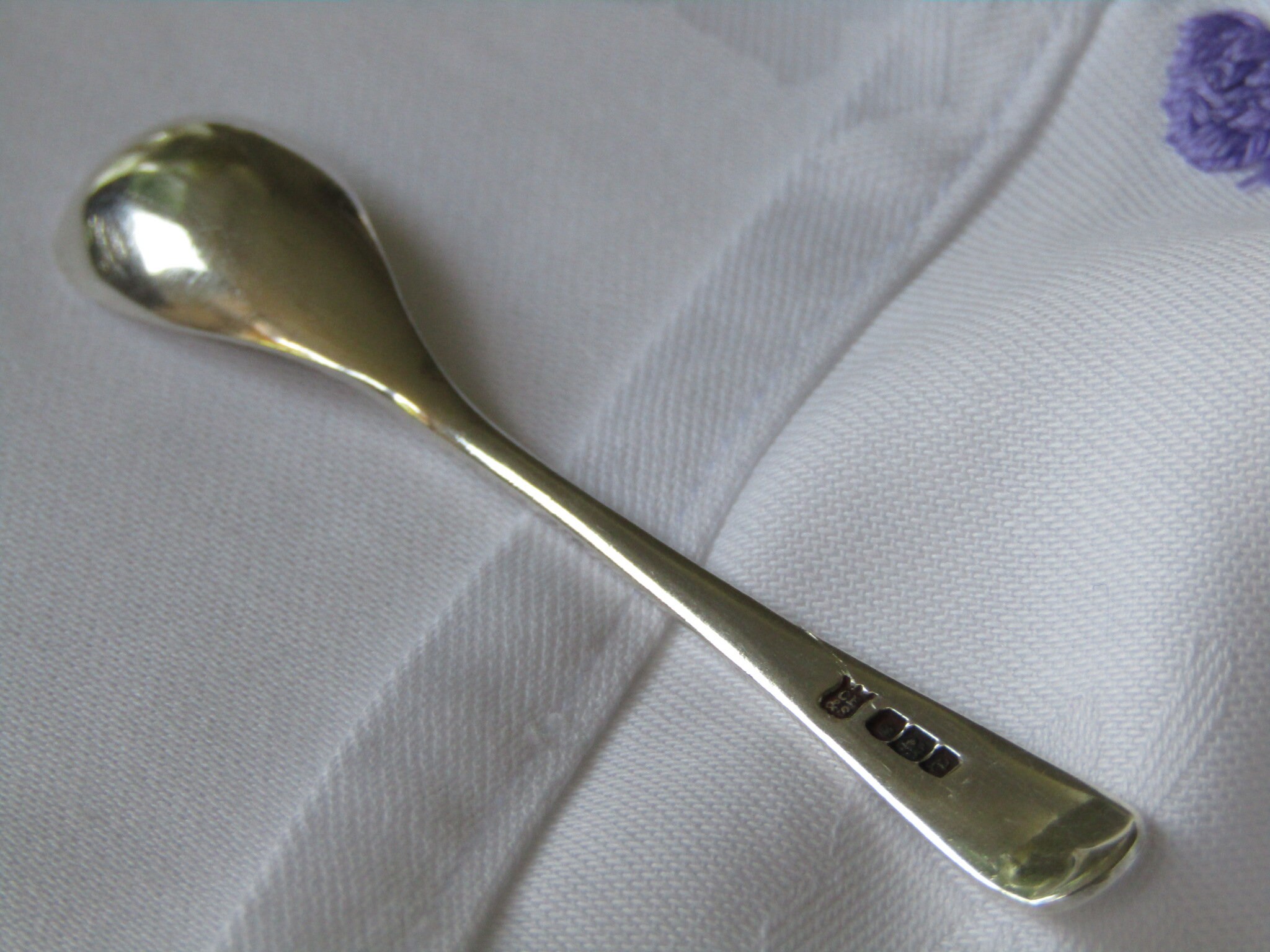 ヴィクトリア時代 純銀製マスタードスプーン 純銀 ホビー・楽器・アート ヴィクトリア時代 純銀製マスタード