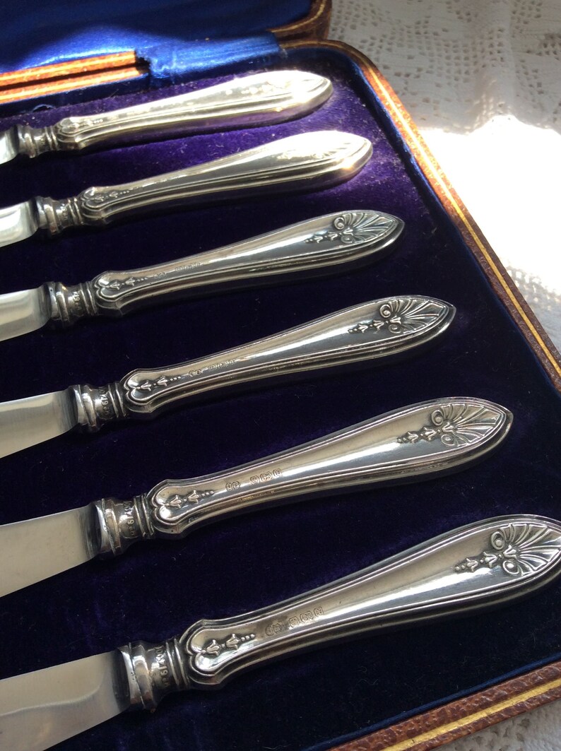 Butter Spreaders English Sterling Silver 1915 Set Six Etsy