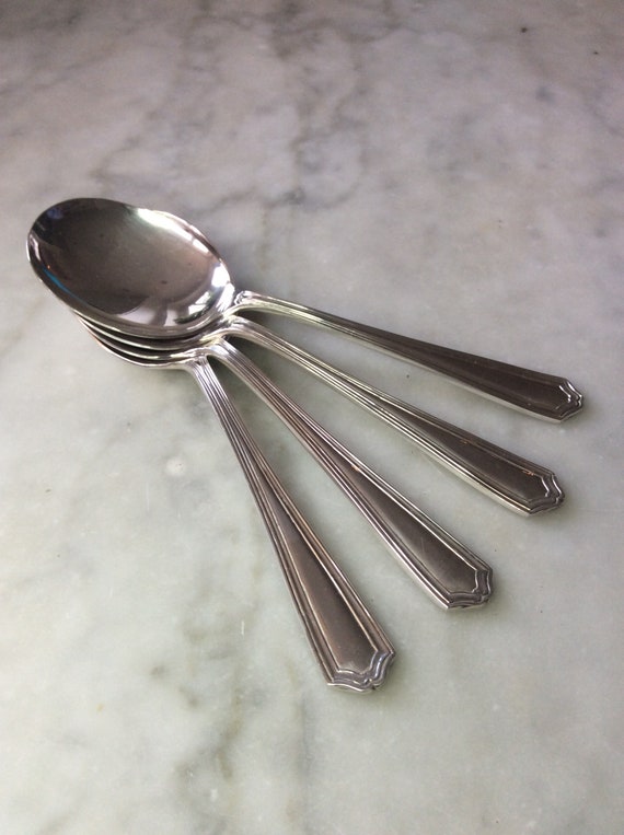 スプーン デザート/フルーツスプーン 4本 1960年代 銀メッキ (106028E