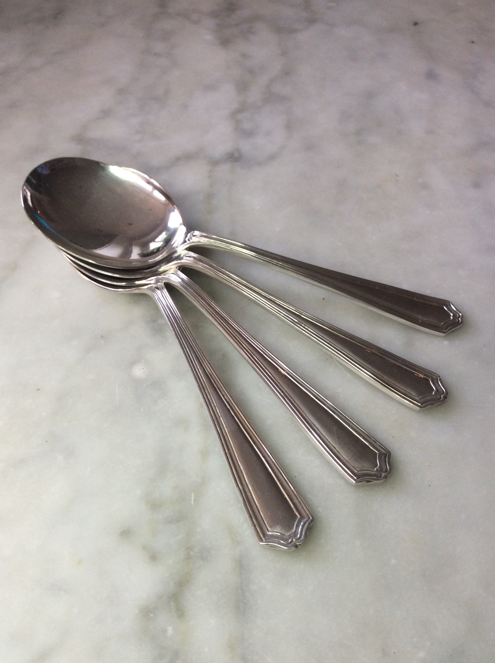 スプーン デザート/フルーツスプーン 4本 1960年代 銀メッキ (106028E