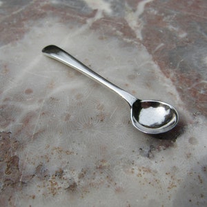 Salt Spoon Tiny English Sterling Silver 1966  Old English Pattern  (107312E)