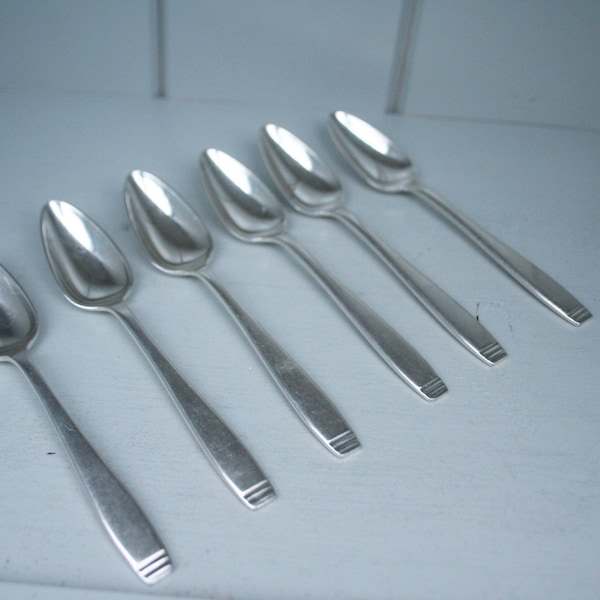 Grapefruit Spoons Silver Plated 1930s Nile Pattern  (103504E)